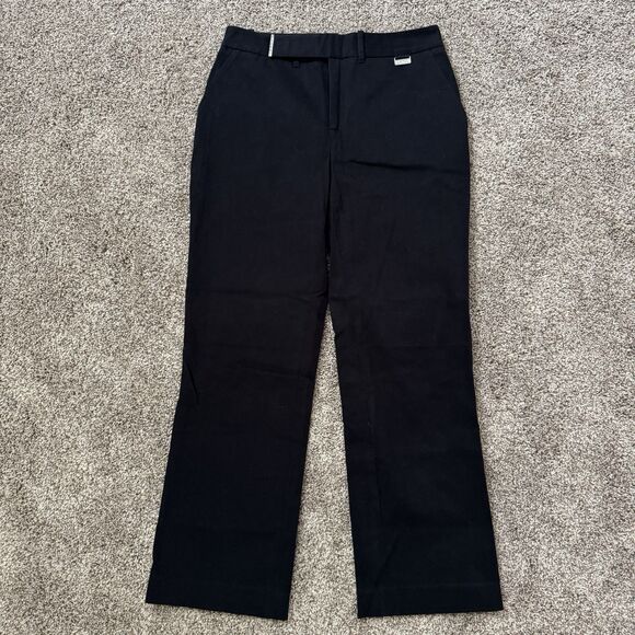 Lauren Ralph Lauren Black Cotton Spandex Pants Slacks Buckle Size 2P Petite - Picture 1 of 10